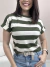Imagem do Blusa Feminina de Malha Manga Japonesa Listrada