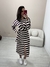 Vestido Feminino Longuete com Amarração em Malha Listrado - Boutique Qbonita Pina