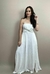 Vestido Feminino Longo em Duna Tomara Que Caia com Fenda