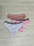 Kit C/3 Calcinhas Tanga Cotton Algodão Confortável Elástico