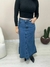 Saia Feminina Longa Evasê em Jeans Escuro na internet