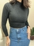 Saia Feminina Longa Evasê em Jeans Escuro