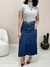 Saia Feminina Midi Evasê em Jeans - comprar online