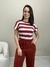 Blusa Feminina de Malha Manga Japonesa Listrada