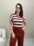 Blusa Feminina de Malha Manga Japonesa Listrada