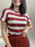 Blusa Feminina de Malha Manga Japonesa Listrada - comprar online
