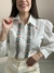 Camisa Feminina Bordado e Manga em Laise - Boutique Qbonita Pina