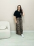 Conjunto Feminino Saia e Cropped em Malha Animal Print - comprar online