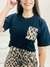 Imagem do Conjunto Feminino Saia e Cropped em Malha Animal Print