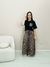 Conjunto Feminino Saia e Cropped em Malha Animal Print na internet
