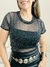 Blusa Feminina Manga Curta em Lurex - comprar online