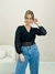 Body Feminino Manga Longa em Lurex Decote V - comprar online