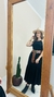 Vestido Feminino Midi Decote Quadrado Babado na Barra - comprar online