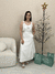 Vestido Feminino Midi Saia Evaze com Recorte