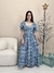 Vestido Feminino Longo Manga Bufante em Tricoline Floral na internet