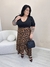 Saia Feminina Transpassada com Amarração Plus Size