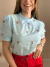 Blusa Feminina Manga Curta em Linho Bordada - comprar online