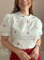 Blusa Feminina Manga Curta em Linho Bordada - Boutique Qbonita Pina