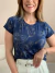 Blusa Feminina Manga Curta em Viscrolycra Floral - Boutique Qbonita Pina
