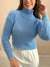 Cropped Feminino em Tricô com Gola Alta