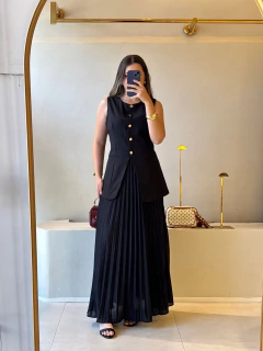 Saia Longa Plissada Ellen - Priscilókka Store