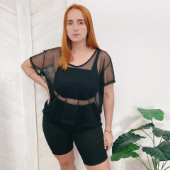 Remera MESH - NO incluye el top de abajo - - Reina de Corazones