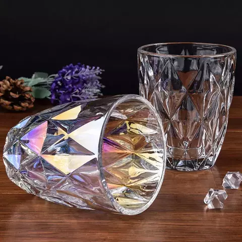 Pack x6 - Vasos labrados rombo Tornasolados - comprar online