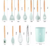 Set De Cocina 12 Utensilios Mango Madera Punta Silicona