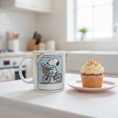 Taza de ceramica - Snoopy Bicicleta - comprar online