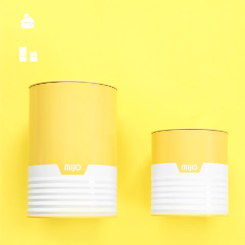 Set de latas Yerbera y azucarera mijo - Amarillo - comprar online