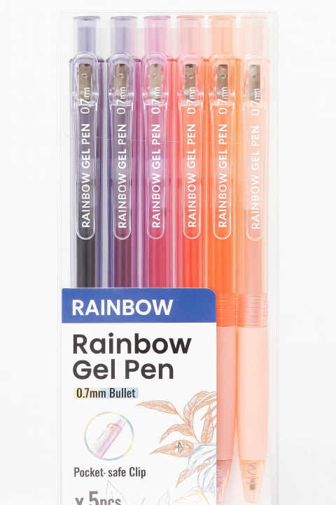 Roller Rainbow Gel Pen x5 - Bright Colors- Writech - comprar online