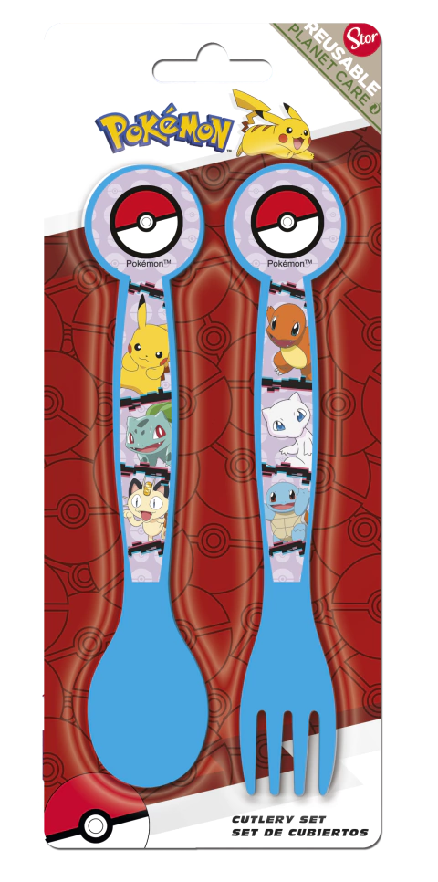 Set x2 Cubiertos de Pokemon- WABRO