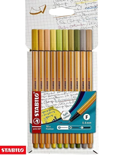 Microfibras Point 88x10 ¡Nuevos Colores! - STABILO