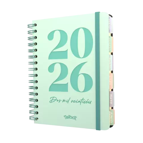 AGENDA 2026 TALBOT 18X23 C/ESPIRAL DIARIA POWER COLOR