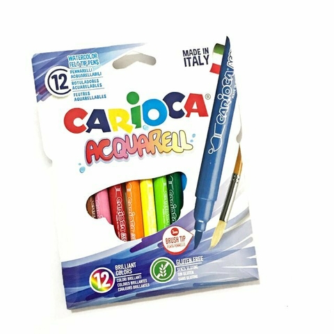 Marcadores Acquarell x12 + Pincel - CARIOCA