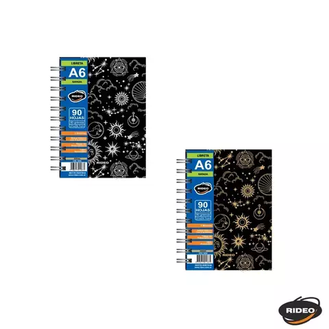 Libreta A6 Zodiac Hojas rayadas- RIDEO
