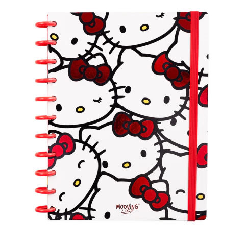 Cuaderno con sistema de disco tamaño carta - Hello Kitty- Mooving Loop