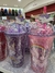 Vaso de acrílico rosa con diseño de Unicornio