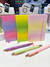 Libreta A6 Combinación Sirena pastel c/dorado - 80 hojas lisas