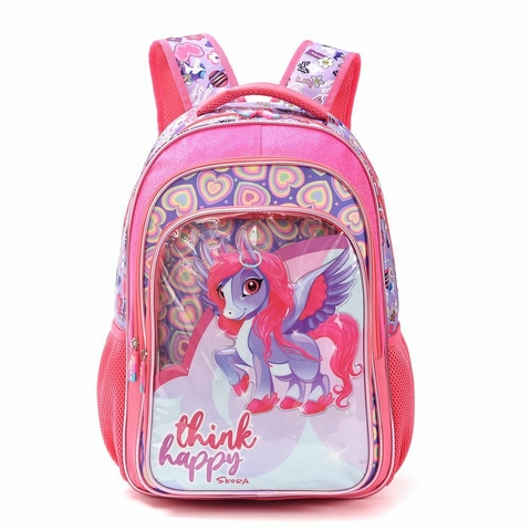 Mochila Think Happy Shine Unicornio con glitter - SKORA