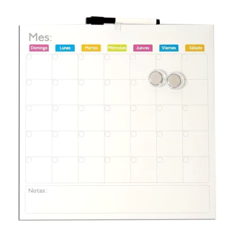 Pizarra magnética con Planificador mensual OLAMI 35 x 35 cm - comprar online