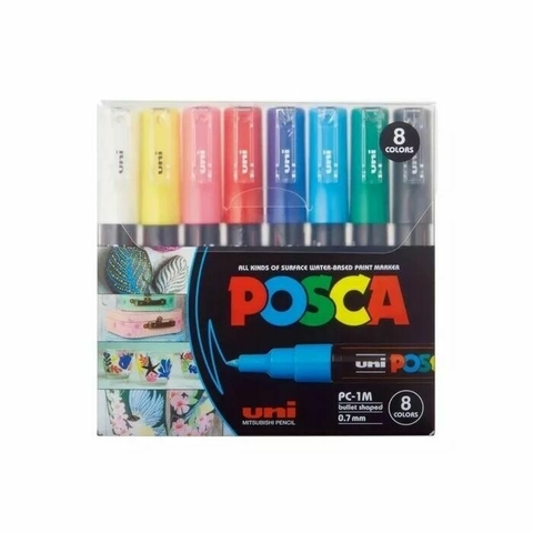 Set Marcador UNI Posca PC-1 MR X8