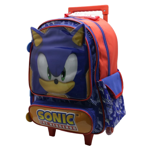 Mochila Escolar Sonic Carrito Rueditas 16¨ pulgadas SO325 - CRESKO
