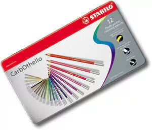Lápices de Colores Pastel STABILO CARBOTHELLO x12- Estuche de LATA