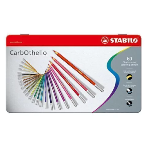 Lápices de Colores Pastel STABILO CARBOTHELLO x60 - Estuche de Lata