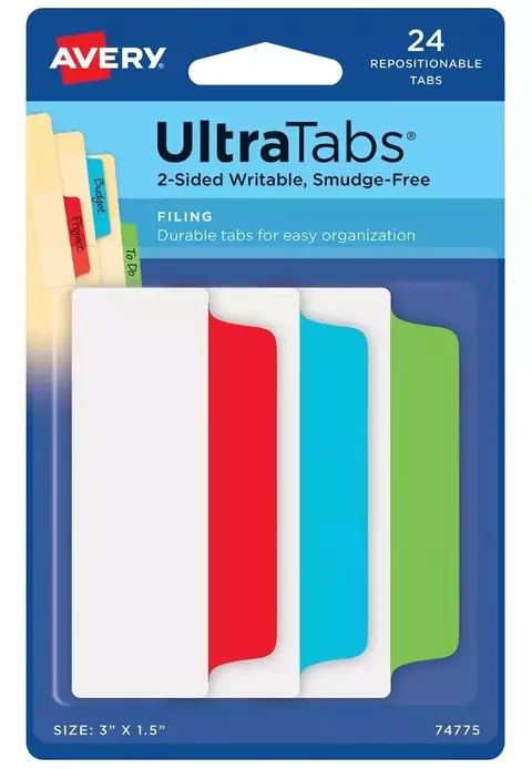 Ultra Tabs 2-Side Reposicionables 24 Unidades . Avery