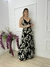 Vestido Longo Alcinha Decote V Costa Lastex Viscolinho - Atual Malhas
