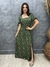 Vestido Longo Florido Detalhe Manga - Atual Malhas
