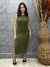 Imagem do Vestido Midi Canelado C/ Fenda