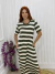 Vestido Midi Viscolaycra Manga Listrada - Atual Malhas